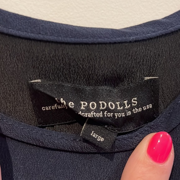 The Podolls Silk high/low hem shirt with slit back - Picture 2 of 5